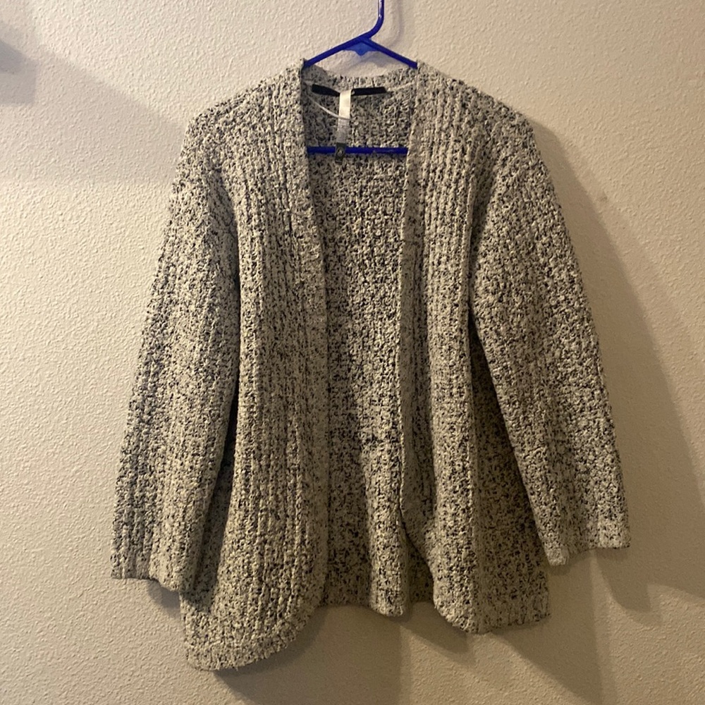 Kensie heathered gray cardigan size small